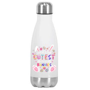 I Teach The Cutest Eletary Bunnies Teacher Easter Day Gift Stainless Steel Insulated Water Bottle