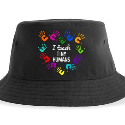 I Teach Tiny Humans For Preschool Teacher Of Tiny Humans Sustainable Bucket Hat