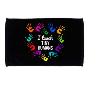 I Teach Tiny Humans For Preschool Teacher Of Tiny Humans Microfiber Hand Towel