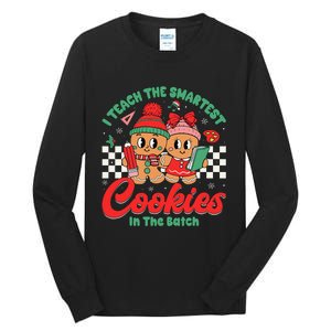 I Teach The Smartest Cookies In The Batch Teacher Christmas Tall Long Sleeve T-Shirt