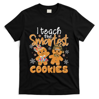 I Teach The Smartest Cookies Gingerbread Christmas Teacher T-Shirt