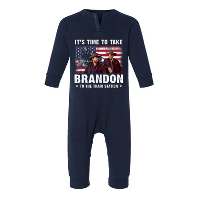 Its Time To Take Brandon To The Train Station Infant Fleece One Piece