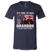 Its Time To Take Brandon To The Train Station V-Neck T-Shirt