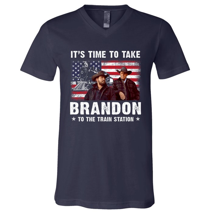 Its Time To Take Brandon To The Train Station V-Neck T-Shirt