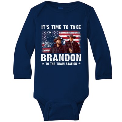 Its Time To Take Brandon To The Train Station Baby Long Sleeve Bodysuit