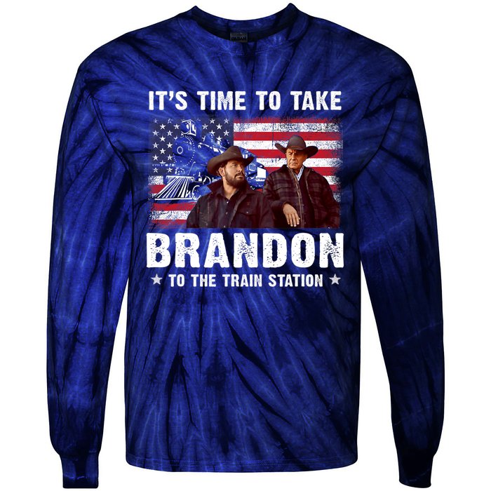 Its Time To Take Brandon To The Train Station Tie-Dye Long Sleeve Shirt