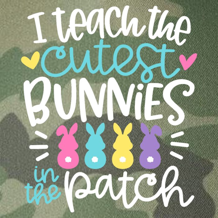 I Teach The Cutest Bunnies In The Patch Easter Teacher Legacy Tie Dye Trucker Hat