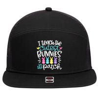 I Teach The Cutest Bunnies In The Patch Easter Teacher 7 Panel Mesh Trucker Snapback Hat