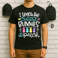 I Teach The Cutest Bunnies In The Patch Easter Teacher T-Shirt