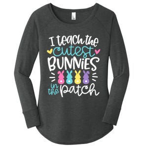 I Teach The Cutest Bunnies In The Patch Easter Teacher Women's Perfect Tri Tunic Long Sleeve Shirt