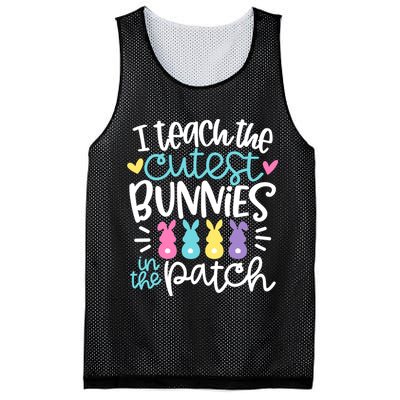 I Teach The Cutest Bunnies In The Patch Easter Teacher Mesh Reversible Basketball Jersey Tank