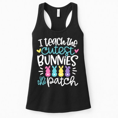 I Teach The Cutest Bunnies In The Patch Easter Teacher Womens Tank Top