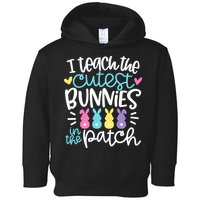 I Teach The Cutest Bunnies In The Patch Easter Teacher Toddler Hoodie
