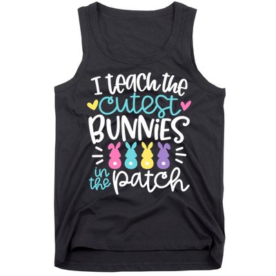 I Teach The Cutest Bunnies In The Patch Easter Teacher Tank Top