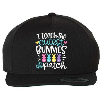 I Teach The Cutest Bunnies In The Patch Easter Teacher Wool Snapback Cap