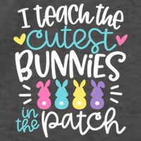 I Teach The Cutest Bunnies In The Patch Easter Teacher Vector Backpack