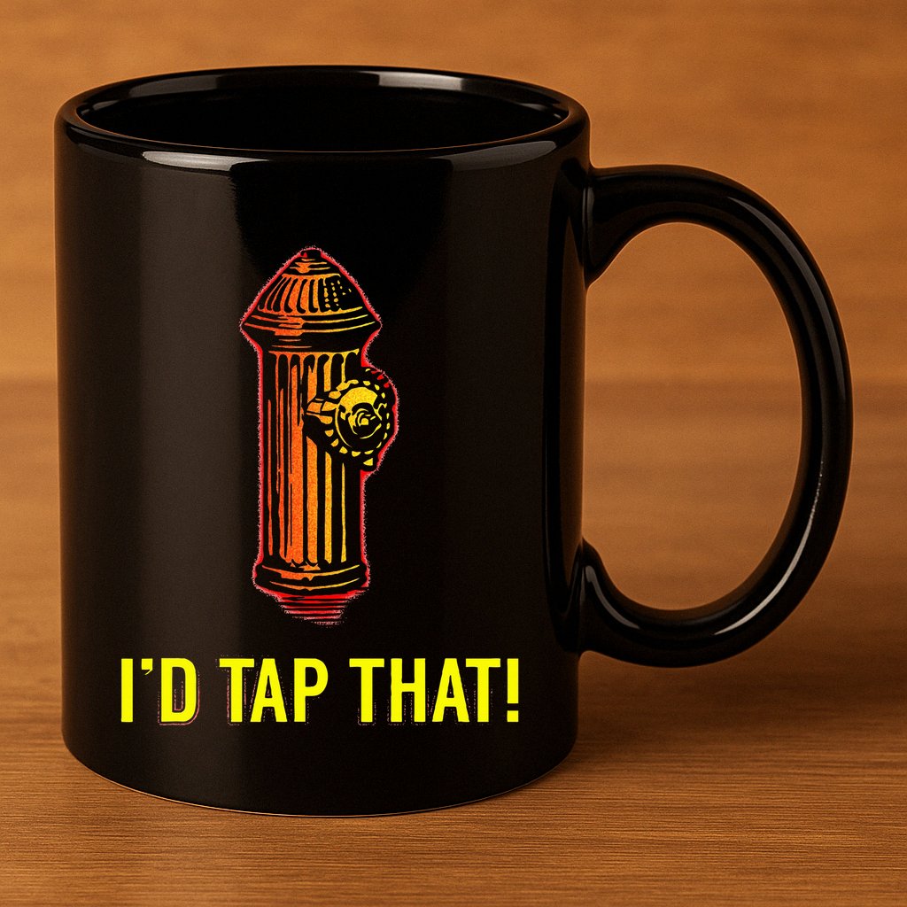 ID Tap That Funny Firefighter 11oz C Handle Ceramic Mug