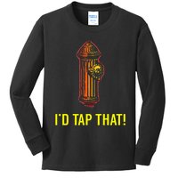 ID Tap That Funny Firefighter Kids Long Sleeve Shirt