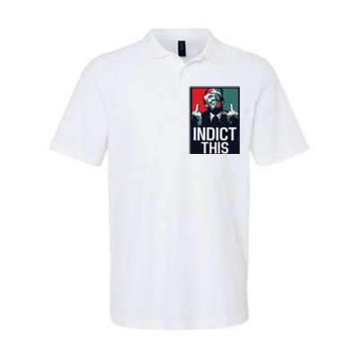 Indict This Trump Trump Not Guilty Trump Mugshot Softstyle Adult Sport Polo