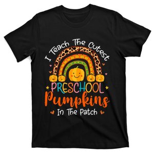 I Teach The Cutest Preschool Pumpkin Teacher Halloween T-Shirt