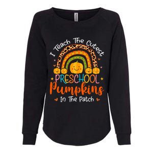 I Teach The Cutest Preschool Pumpkin Teacher Halloween Womens California Wash Sweatshirt