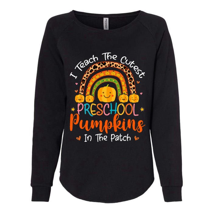 I Teach The Cutest Preschool Pumpkin Teacher Halloween Womens California Wash Sweatshirt