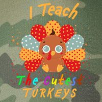 I Teach The Cutest Turkeys Legacy Tie Dye Trucker Hat
