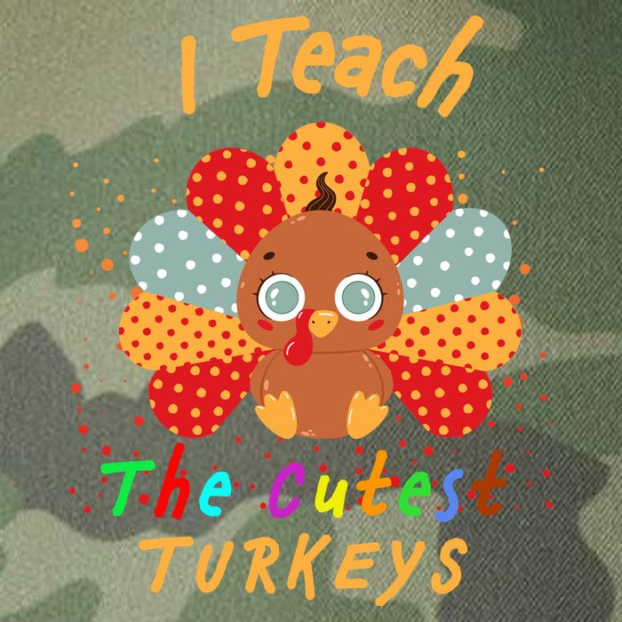 I Teach The Cutest Turkeys Legacy Tie Dye Trucker Hat