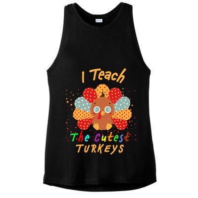 I Teach The Cutest Turkeys Ladies PosiCharge Tri-Blend Wicking Tank