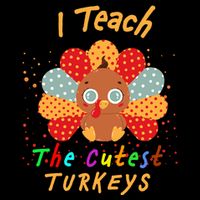 I Teach The Cutest Turkeys Cropped Pullover Crew