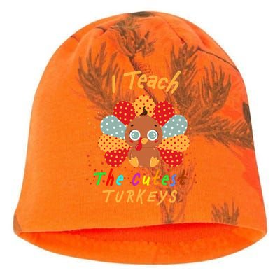 I Teach The Cutest Turkeys Kati - Camo Knit Beanie