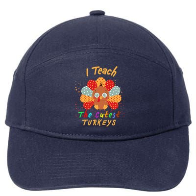 I Teach The Cutest Turkeys 7-Panel Snapback Hat