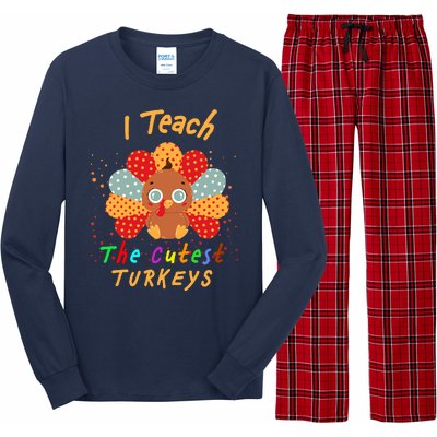 I Teach The Cutest Turkeys Long Sleeve Pajama Set