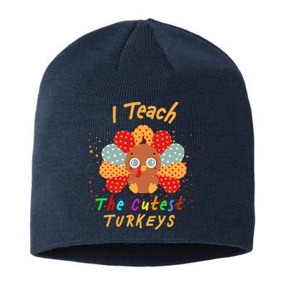 I Teach The Cutest Turkeys Sustainable Beanie