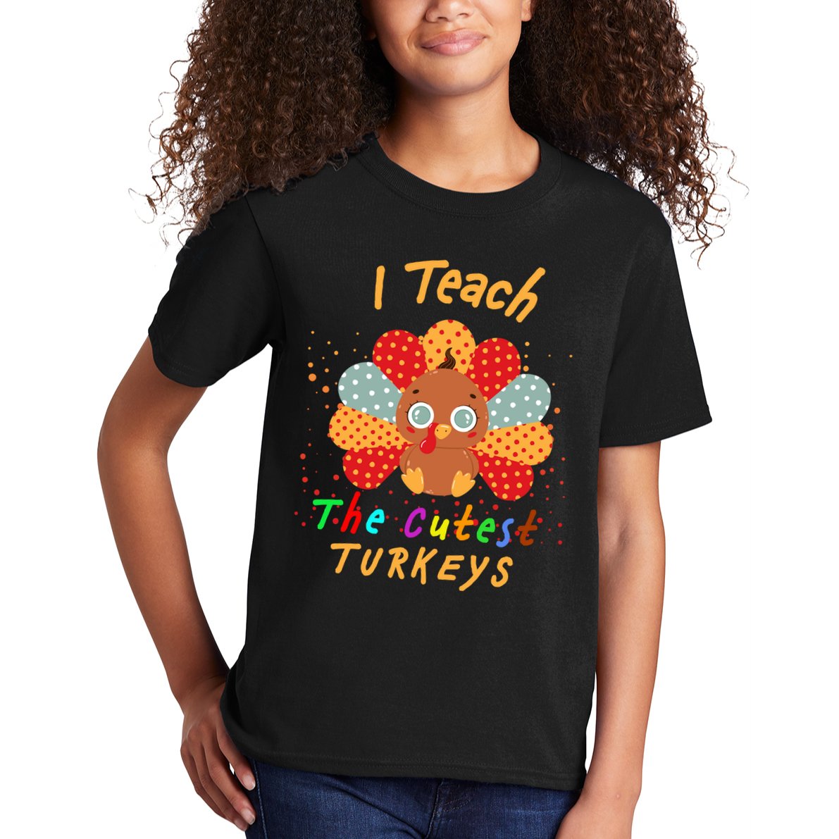 I Teach The Cutest Turkeys Kids T-Shirt