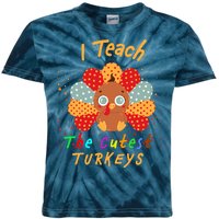 I Teach The Cutest Turkeys Kids Tie-Dye T-Shirt