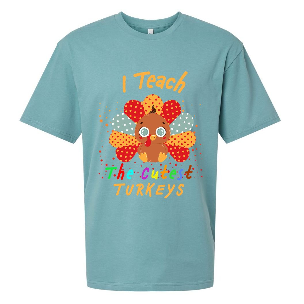 I Teach The Cutest Turkeys Sueded Cloud Jersey T-Shirt