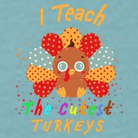 I Teach The Cutest Turkeys Sueded Cloud Jersey T-Shirt