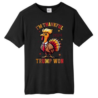 IM Thankful Trump Won Thanksgiving Trump Autumn Turkey 2024 Tall Fusion ChromaSoft Performance T-Shirt