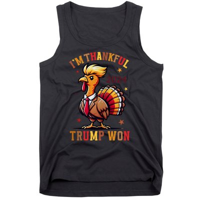 IM Thankful Trump Won Thanksgiving Trump Autumn Turkey 2024 Tank Top