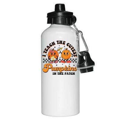 I Teach The Cutest Pumpkins In The Patch Halloween Teacher Aluminum Water Bottle