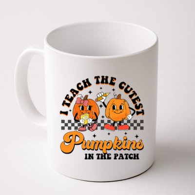 I Teach The Cutest Pumpkins In The Patch Halloween Teacher Coffee Mug