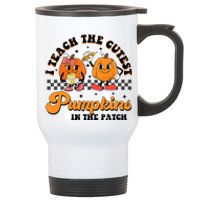 I Teach The Cutest Pumpkins In The Patch Halloween Teacher Stainless Steel Travel Mug