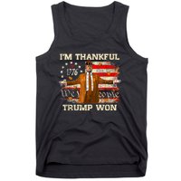 IM Thankful Trump Won Thanksgiving Turkey Fall Tank Top