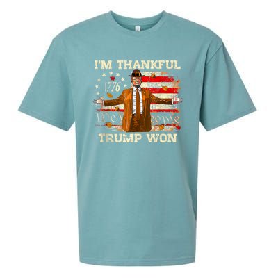 IM Thankful Trump Won Thanksgiving Turkey Fall Sueded Cloud Jersey T-Shirt