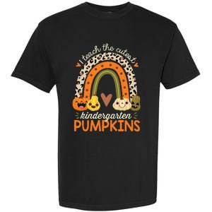 I Teach The Cutest Kindergarten Pumpkin Halloween Teacher Garment-Dyed Heavyweight T-Shirt