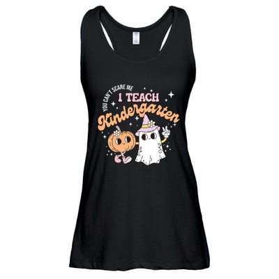 I Teach The Cutest Kindergarten Pumpkins Halloween Teacher Ladies Essential Flowy Tank
