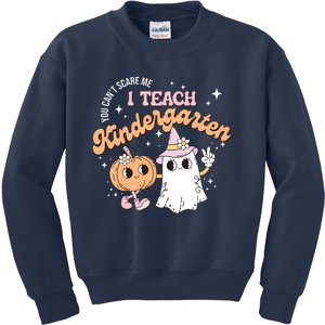 I Teach The Cutest Kindergarten Pumpkins Halloween Teacher Kids Sweatshirt