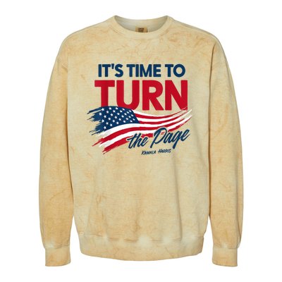 ItS Time To Turn The Page Kamala Harris President Colorblast Crewneck Sweatshirt