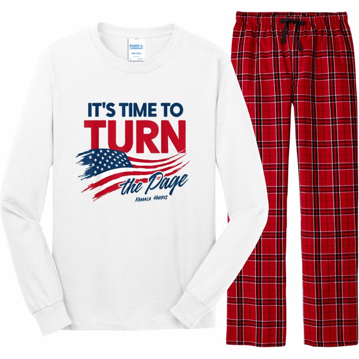 ItS Time To Turn The Page Kamala Harris President Long Sleeve Pajama Set